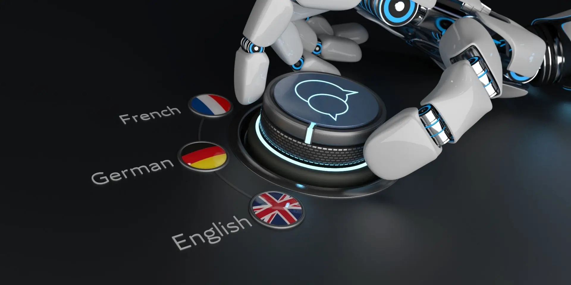 robot a mudar de lingua com um botão